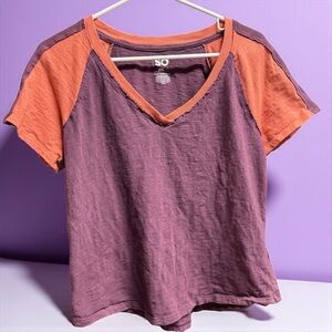 Plum & Peach Dream Crop Short Sleeve Tshirt – NWOT Juniors XXL! 🍑💜